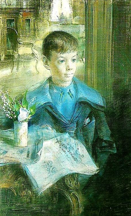 Carl Larsson portratt av erik l -magnus som barn China oil painting art